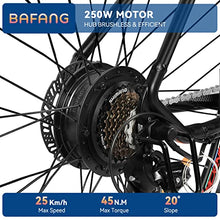 Load image into Gallery viewer, ESKUTE Netuno 27.5" Electric Bike, Electrically Assisted Pedal Cycles, With 250W Bafang Rear Motor, Samsung 36V 14.5Ah Lithium Battery Removable, Shimano 7 Gears, Electric Mountain Bike for Adults