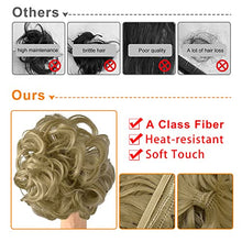 Load image into Gallery viewer, FXTYK Messy Bun Hair Pieces For Women Curly Wavy Hair Scrunchies Hair Bun Extensions Updo Bun Hair Extensions Donut Hair Chignons Hair Accessories-Natural Black-1pcs