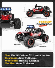Load image into Gallery viewer, BEZGAR 17 Toy Grade 1:14 Scale Remote Control Car, 2WD High Speed 20 Km/h All Terrains Electric Toy Off Road RC Monster Vehicle Truck Crawler with Two Rechargeable Batteries for Boys Girls Kids&Adults
