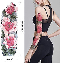 Load image into Gallery viewer, Aresvns Temporary Tattoo for Women Teen Girls and kids ,8 Sheets Full Arm Leg Temporary Tattoo Flowers,Waterproof and Long-Lasting Realistic Fake Tattoos