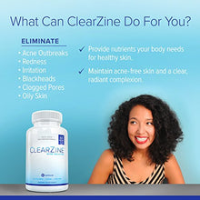 Load image into Gallery viewer, ClearZine Acne Solution - The Best Natural Acne Pills for Rapid Acne Treatment and Radiant Skin | Reduce Skin Redness and Prevent Breakouts for Clear Skin, 90 Capsules