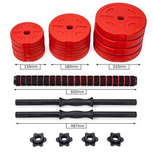 Load image into Gallery viewer, Gallant 20kg Adjustable Dumbells Weights Set with Barbell For Men and Women Excellent Free Hand Weight Dumbbells Set Ideal For Home Gym Fitness Training Dumbbell Set Weights Lifting Equipment