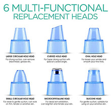 Load image into Gallery viewer, VOYOR Blackhead Remover Vacuum Suction Facial Pore Cleaner Electric Acne Comedone Extractor Kit with 6 Microcrystalline Head for Women and Men Black Heads Extraction BR410