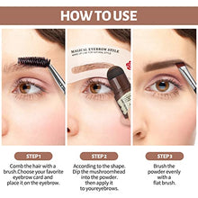 Load image into Gallery viewer, Anglicolor Eyebrow Stamp and Stencil Kit,Eyebrow Stamping Kit for Perfect Eyebrow Makeup,24 Reusable Brow Stencils,Easy to Use(Dark brown)