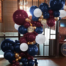 Load image into Gallery viewer, Balloon Arch Kit Burgundy Blue, Balloon Garland Kit Navy Blue Balloons Burgundy Balloons Balloon Garland Kit 106 PCS Balloon Arch Kit for Wedding Birthday Decorations Anniversary Decorations