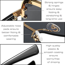 Load image into Gallery viewer, FOENIXSONG, Pack of 2, Fashion Sunglasses Oversized Gold Frame Brown/Gray Lens UV400 Flat Top Square Glasses for Men Women