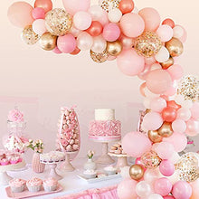 Load image into Gallery viewer, Rose Gold Balloon Arch Kit, 115 Packs Balloon Garland Kit, Rosegold and Pink Birthday Party Decoration for Girls Women Men Wedding Bridal Engagement Baby Shower