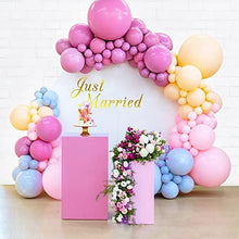 Load image into Gallery viewer, JORAKI 113pcs Retro Pink Balloon Garland Arch Kit with Pink Blue Yellow Latex Balloon Tying Tool Balloon Chain,Women Girls Party Balloon Kit for Wedding Baby Shower Girls Birthday Party Decoration