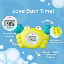 Load image into Gallery viewer, Aycorn Digital Baby Bath and Room Thermometer. Fast and Accurate Water Readings with LED Warning Alarm Ensures Your Child's Safety. Cute Floating Bathtub Toy Makes Perfect Bathtime Fun for Infants