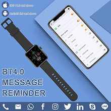 Load image into Gallery viewer, Fitonme Smart Watch for Men Woman 1.69'' Bluetooth Smartwatch Make or Receive Calls Fitness Tracker Watch IP67 Waterproof Steps Calorie Sleep SMS for Android iPhone Black