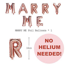 Load image into Gallery viewer, ETLEE Will You Marry Me Decoration Set - Rose Gold 16" Marry Me Balloons Banner & Diamond Ring Foil Balloon & Love Balloons for Marriage Proposal Decorations