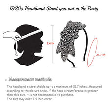 Load image into Gallery viewer, 1920s Flapper Headband - Pearls Leaf Headpiece Crystal Vintage 1920 Accessories For Women Gatsby Halloween Theme Party, Black-2, M
