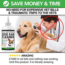 Load image into Gallery viewer, The Healthy Dog Co All Natural Dog Ear Cleaner 250ml Wax Bottles, Dog Ear Drops for Infection Antibiotics, Eliminates Smell, Itching & Discomfort, For Dogs with Stinky Ear Wax, Dirt, Yeast