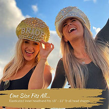 Load image into Gallery viewer, Your Perfect Day Bride Captain Hat Silver - Novelty Bridal Hat For The Bride - Great For Hen Parties, Bride Tribes, Pool Parties and Weddings - Silver Jewels - Elasticated Band