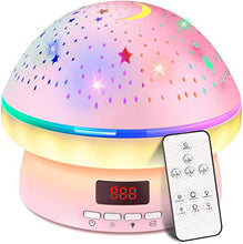 Load image into Gallery viewer, Girls Toys for 2-8 Year Old Kids, Timer Rotation Star Projector Night Light for Kids Age 3-8, Girls Gifts for 2-9 Year Old Kids, Birthday Gifts for Girls Xmas Stocking Fillers for Kids Age 4-9