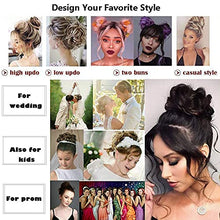 Load image into Gallery viewer, MEIRIYFA Hair Bun Scrunchy Scrunchie Hair Extensions Curly Wavy Updo Hair Messy Hair Bun Extensions Donut Hair Chignons Hair Piece (Brown)