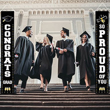 Load image into Gallery viewer, Graduation Porch Sign, We are So Proud You Banner, 2022 Graduation Party Door Banner, Congrats Grad Banner, Graduation Hanging Banner, Door Sign Graduation Banner for 2022 Graduation Decorations