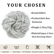 Load image into Gallery viewer, Hair Scrunchies Hair Buns Grey Hair Piece Updo Hair Piece for Women Girls Extensions Fake Scrunchies Donut Ponytail Chignons Hair Accessories