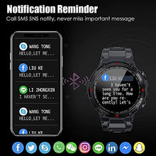 Load image into Gallery viewer, Smart Watch for Men Military Pedometer Watch with GPS Health Tracking Heart Rate Monitor, Waterproof Outdoor Sports Fitness Activity Tracker Compatible with Android iOS Phones (Black)