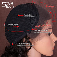 Load image into Gallery viewer, Style Icon Lace Front Wigs Human Hair Wigs for Women Curl Wigs Deep wave 9A Brazilian virgin hair 150% Density (13x4 Lace 18 Inch, NATURAL)