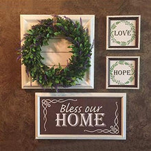 Load image into Gallery viewer, HUAESIN Artificial Lavender Wreath Plastic Spring Wreath Fake Silk Purple Front Door Wreath for Spring Front Door Indoor Outdoor Window Wall Home Fireplace Wedding Decor 45cm