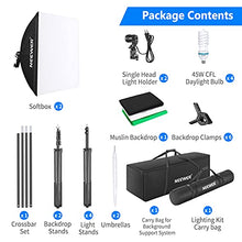 Load image into Gallery viewer, Neewer 2.6M x 3M/8.5ft x 10ft Background Support System and 800W 5500K Umbrellas Softbox Continuous Lighting Kit for Photo Studio Product,Portrait and Video Shoot Photography