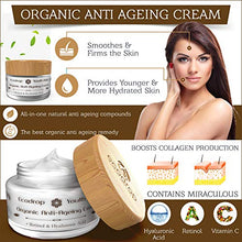 Load image into Gallery viewer, Ecodrop Organic Anti Ageing Cream | Advanced Daily Facial Wrinkle Treatment Cream for Women & Men | All Natural | with Hyaluronic Acid, Retinol & Argan Oil | Vegan | Eco Packaging