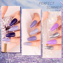 Load image into Gallery viewer, Perfect Summer Lavender Gel Nail Polish Set - Pastel Nude Purple Colour Gel Polish Set UV LED Soak Off Nail Salon Set Varnish Manicure, 8ml each