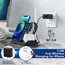 Load image into Gallery viewer, TEMINICE 4 in 1 Wireless Charger, Apple Watch & AirPods & Pencil Charging Dock Station, Nightstand Mode for iWatch Series 7/6/SE/5/4/3/2/1, Fast Charging for iPhone 13/12/11/ Pro Max/XR/XS Max/Xs/X/8