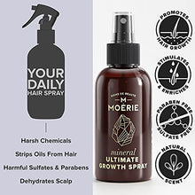 Load image into Gallery viewer, Moerie Ultimate Mineral Hair Growth Spray – For Longer, Thicker, Fuller Hair - with Biotin & Caffeine - Vegan Hair Products – Paraben Free – All Hair Types – Reverse Hair Loss