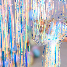 Load image into Gallery viewer, Asunflower 6.5Ft Metallic Tinsel Curtains Rainbow Foil Fringe Curtains Christmas Hanging Streamers for Party/Prom/Birthday Favors
