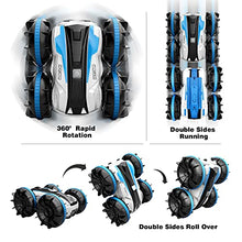 Load image into Gallery viewer, Tecnock Remote Control Car Boat Toy for Kids, 4WD Amphibious RC Vehicle, 2.4Ghz Off Road Electric Racing Stunt Boats, All Terrain Waterproof Car for Boys and Girls (Blue)