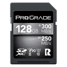 Load image into Gallery viewer, SD UHS-II 128GB Card V90 –Up to 250MB/s Write Speed and 300 MB/s Read Speed | For Professional Vloggers, Filmmakers, Photographers & Content Curators – By Prograde Digital