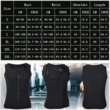 Load image into Gallery viewer, DODOING Sauna Vest Men Waist Trainer Vest for Weightloss Hot Polymer Corset Compression Sauna Sweat Body Shaper Zipper Slimming Workout Shirt Sauna Tank Top