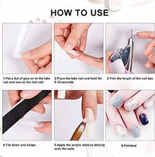 Load image into Gallery viewer, Natural False Nails, 500 Pieces Oval French Acrylic Style Fake Nails Tips, Artificial Fake Nails With Box and False Nail Clipper for Women Girls (10 Sizes)