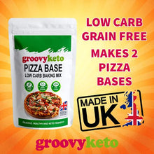 Load image into Gallery viewer, Groovy Keto Pizza Base Mix (Makes 2 bases) | Low Carb | Keto Friendly | High in Fibre | Only 1g Net Carbs Per slice. Grain Free, Diabetic Friendly - 260g Pouch