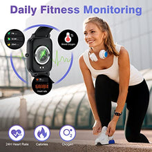 Load image into Gallery viewer, Smart Watch for Women Men, Lively Life Fitness Tracker with Heart Rate Monitor, 1.7 Inch Full Touch Screen Ladies Smart Watch IP68 Waterproof Sports Smartwatch for Women Men Android iOS Phones