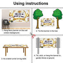 Load image into Gallery viewer, HOWAF Large Graduation Background Banner for Graduation Party Decoration 2022, We Are So Proud Of You Banner Fabric Class of 2022 Grad University High School Student Graduation Commencement Decoration