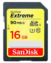 Load image into Gallery viewer, SanDisk Extreme 16 GB SDHC UHS-I U3 Memory Card, up to 90 MB/s Read (Newest Version) SDSDXNE-016G-GNCIN , Gold