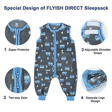Load image into Gallery viewer, FLYISH DIRECT Baby Sleeping Bag 1 TOG, Toddler Sleeping Bag with Feet, Baby Sleep Sack, Super Soft Fleece Sleeping Bag for Baby,, 12-18 months, Grey Car