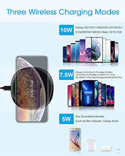 Load image into Gallery viewer, NANAMI Wireless Charger for iPhone and Samsung - Wireless Charging Pad Qi-Certified 10W Max for iPhone 13/12/SE 2/11/Xs/XR/X/8 Plus/8/New Airpods and Galaxy S21/S20/S10/S10+/S10e/S9/S9+/S8/S8 Plus/S7