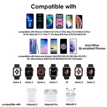 Load image into Gallery viewer, KIMILAR 3 in 1 Wireless Charger compatible with iPhone 13/12 / 11 / SE/XR/XS/X / 8, Samsung S22/S21/S20, Apple Watch Series 7/6 / 5/4 / 3/2 / SE, AirPods 2/3 / Pro, Samsung Buds Series