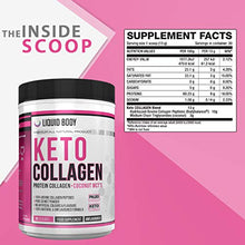 Load image into Gallery viewer, Liquid Body Keto Collagen Protein Peptides, MCT Oil Collagen Blend, 400G Tub, Ketogenic and Paleo Friendly, Hydrolysed Grass Fed Bovine Collagen (Collagen Peptide Supplement) Fits Low Carb Diet