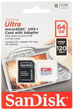 Load image into Gallery viewer, SanDisk Ultra 64GB microSDXC Memory Card + SD Adapter with A1 App Performance Up to 120MB/s, Class 10, UHS-I