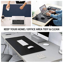 Load image into Gallery viewer, FAMEDY PU Leather Desk Pad, Dual-Sided Desk Mat, Large Mouse Pad, Laptop Keyboard Desk Blotter Protector, Waterproof Desk Writing Mat for Office/Home (Brown&Grey, 90 * 45CM)