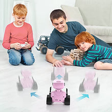 Load image into Gallery viewer, ALLCELE Robot Toys, Rechargeable Kids RC Robots for Girls & Boys, Remote Control Toy with LED Eyes & Music, for Children Age 3+ Years Old - Pink