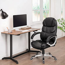 Load image into Gallery viewer, SONGMICS Office Executive Swivel Chair with 76 cm High Back Large Seat and Tilt Function Computer Chair PU Black OBG24BUK