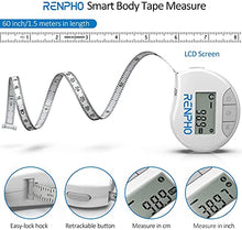 Load image into Gallery viewer, Body Tape Measure with Smart App, RENPHO Bluetooth Measuring Tapes for Body Measuring, Weight Loss, Muscle Gain, Fitness Bodybuilding, Retractable, Body Part Circumferences Measurements