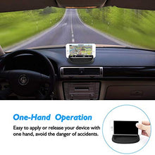 Load image into Gallery viewer, Car Mount Holder,Silicone Pad Non-Slip Dash Mat Suit for Max Thick 12mm 7“Cell Phone Car Dashboard Holder Cradle Dockfor iPhone X/8 plus/7plus/6s plus,Samsung Galaxy, LG, Huawei,Google Nexus(Black)