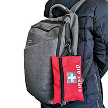 Load image into Gallery viewer, Mini First Aid Kit, 92 Pieces Small First Aid Kit - Includes Emergency Foil Blanket, Scissors for Travel, Home, Office, Vehicle, Camping, Workplace & Outdoor (Red)